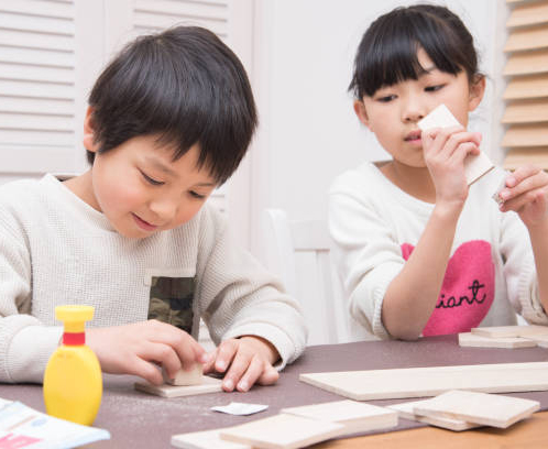 親子の学習風景